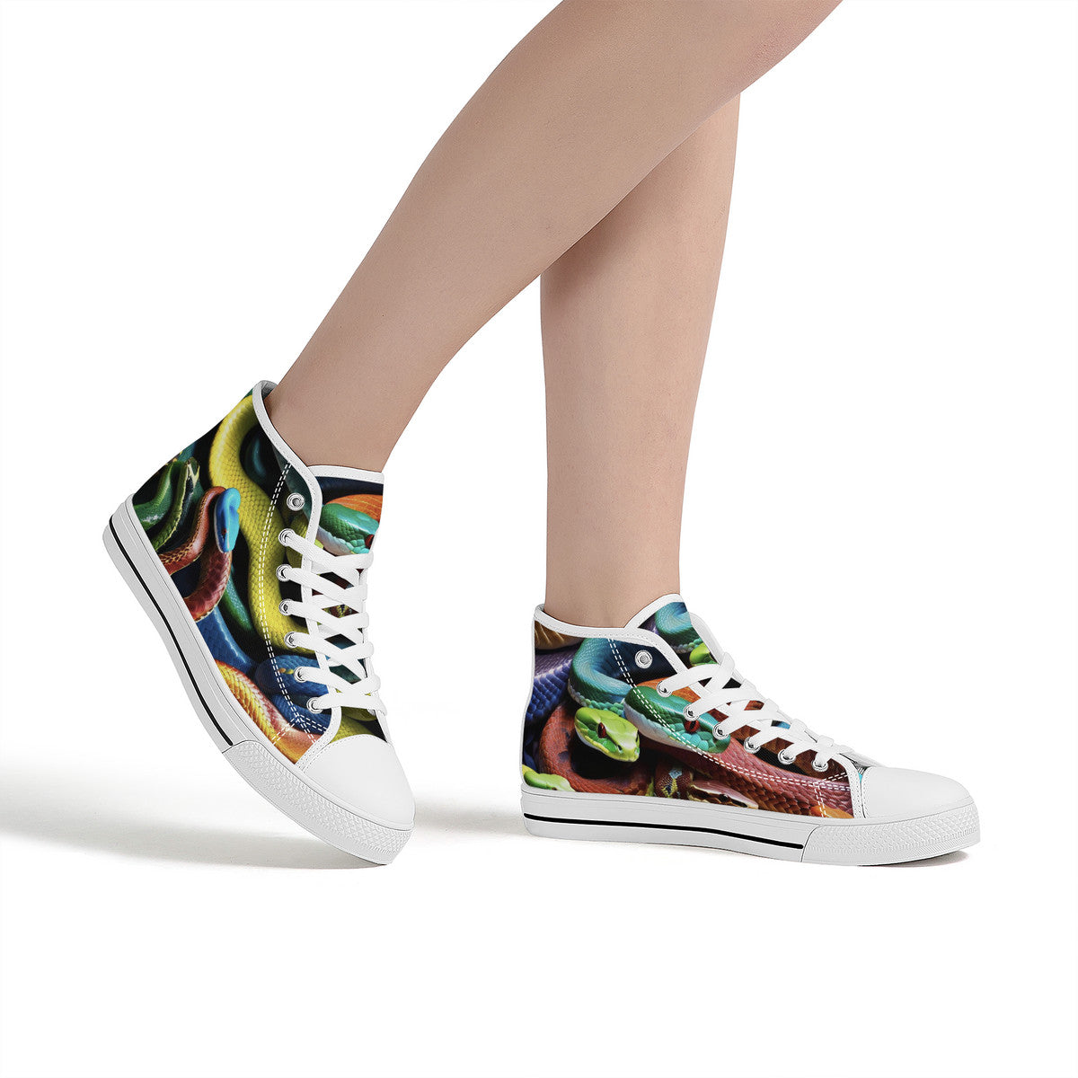 Copy of FWS High-Top Canvas Shoes With Customized Tongue - White