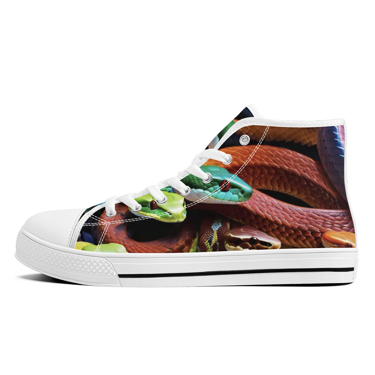 Copy of FWS High-Top Canvas Shoes With Customized Tongue - White