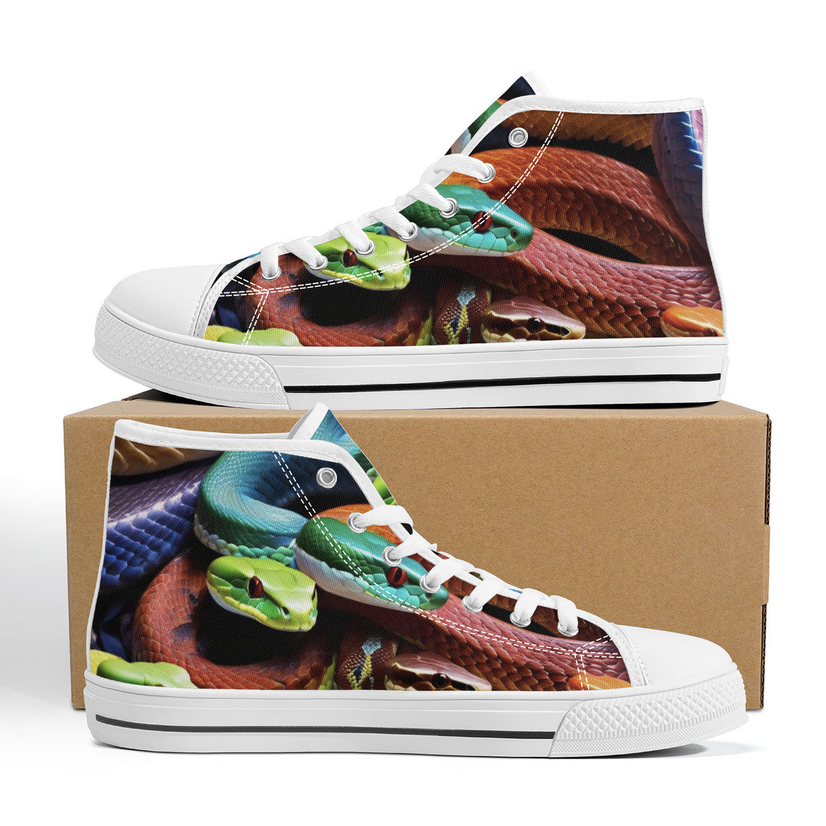 Copy of FWS High-Top Canvas Shoes With Customized Tongue - White