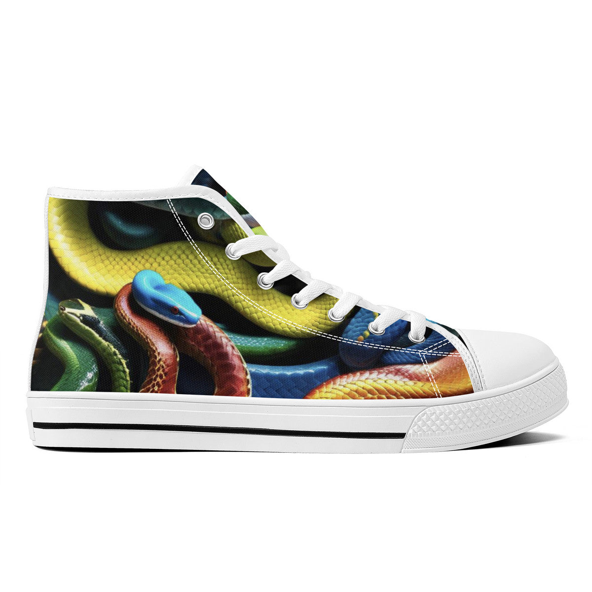 Copy of FWS High-Top Canvas Shoes With Customized Tongue - White