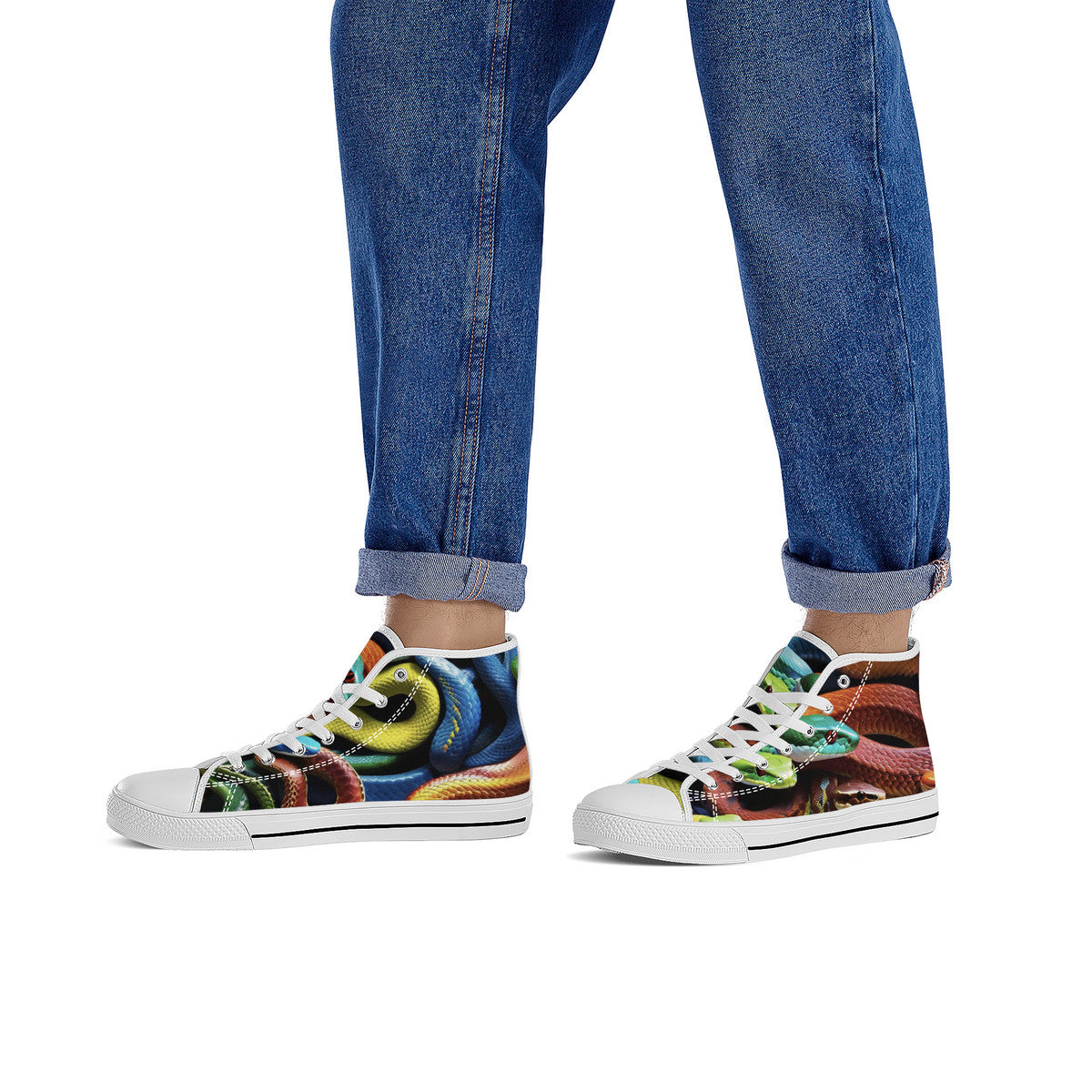 Copy of FWS High-Top Canvas Shoes With Customized Tongue - White